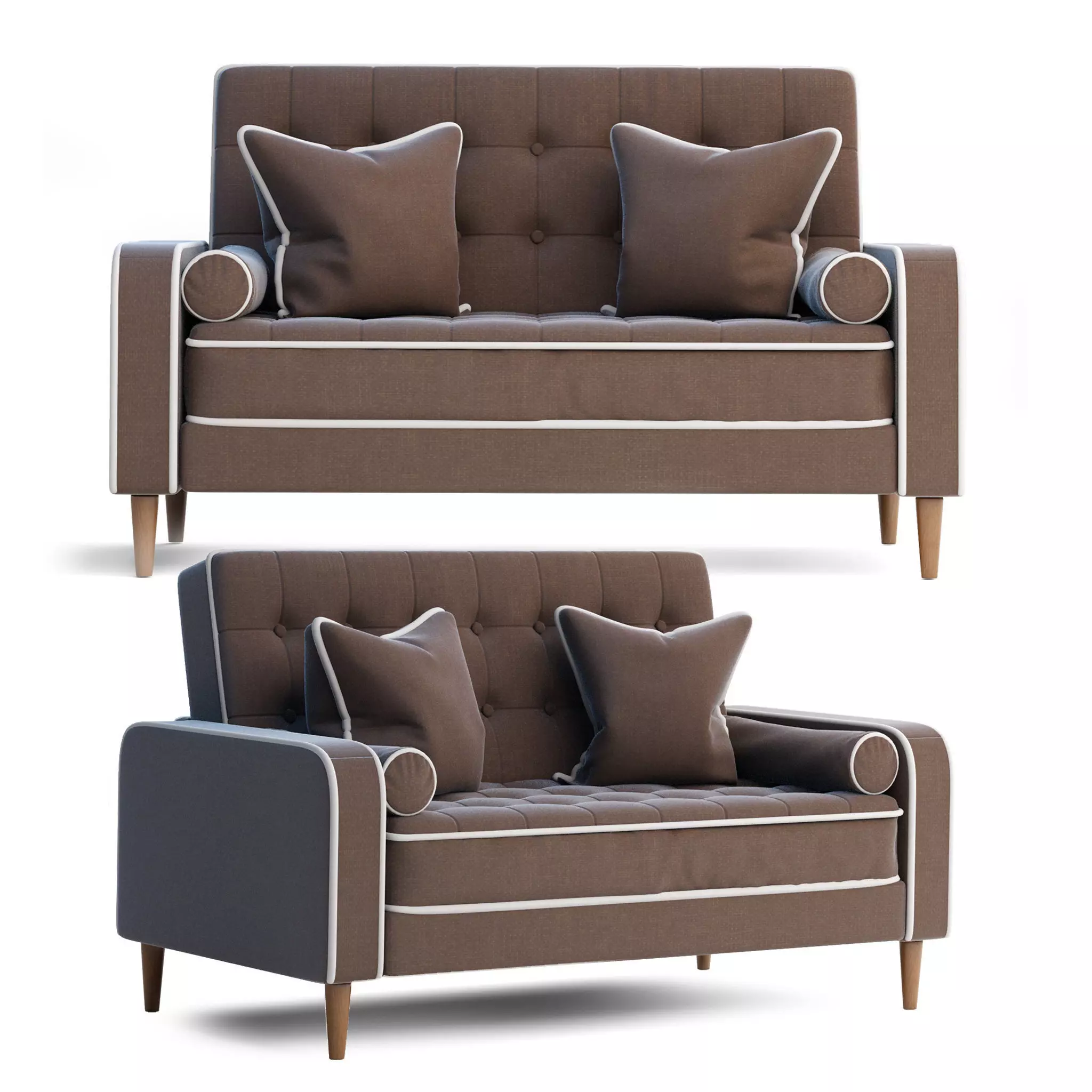 Navi Twill LOVESEAT Sofa 3D model