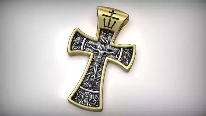 Crucifixion Orthodox Cross Guardian Angel