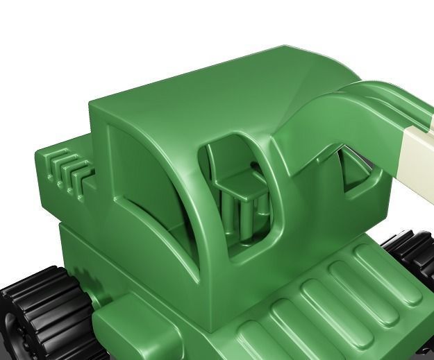Fabulous Bulldozer Toy Low-poly 3D model_2