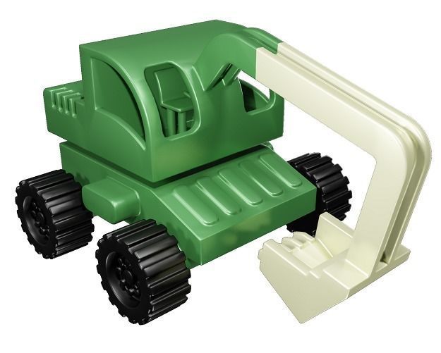 Fabulous Bulldozer Toy Low-poly 3D model_1