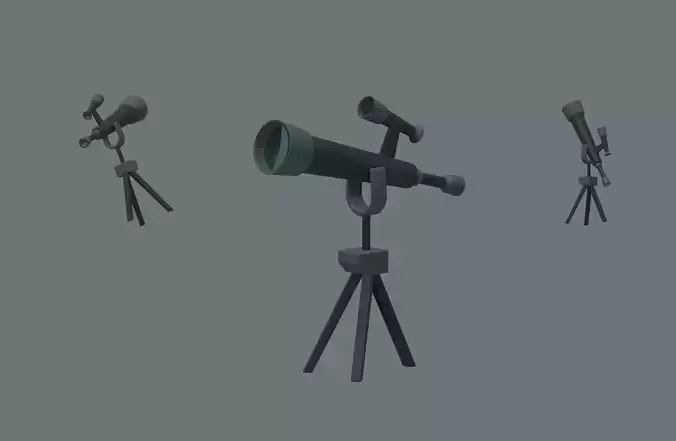 Telescope Low-poly 3D model