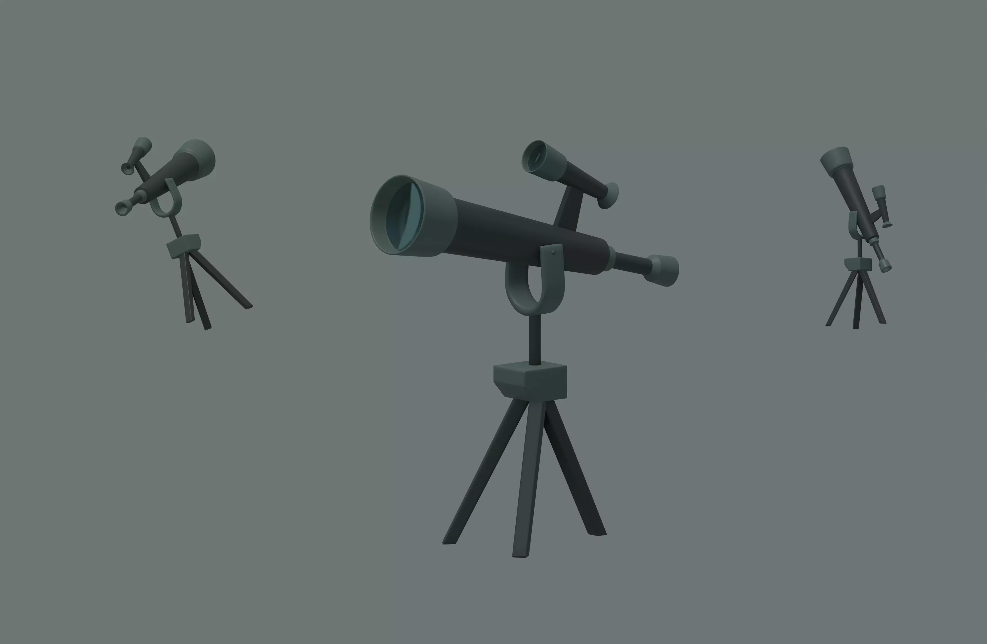 Telescope Low-poly 3D model