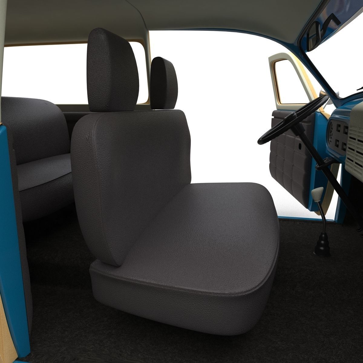 Generic Retro Car Simple Interior 3D model_43