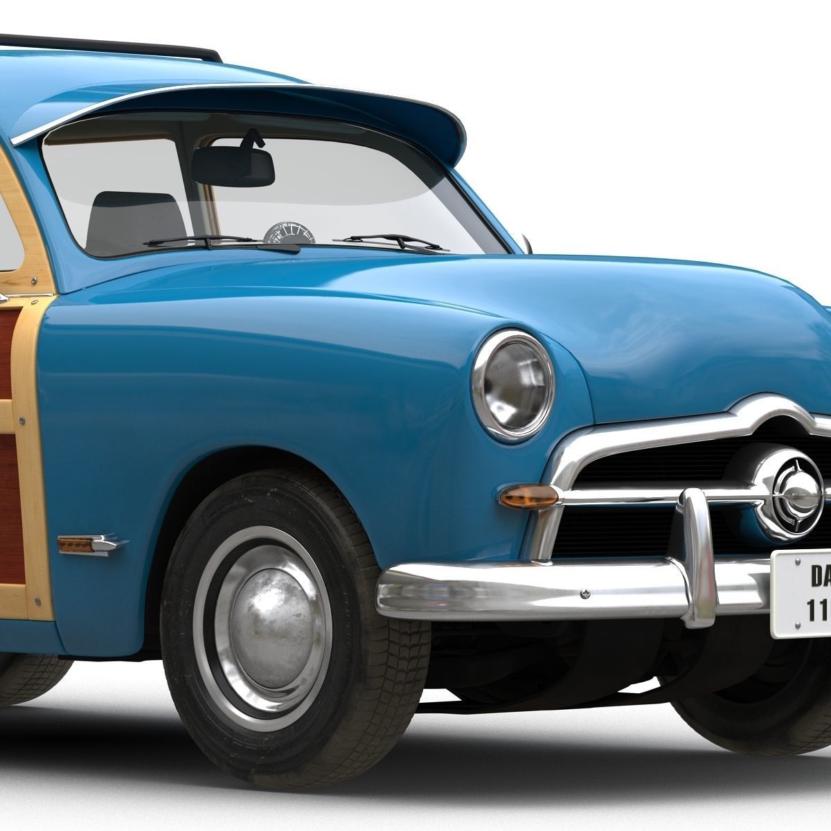 Generic Retro Car Simple Interior 3D model_33