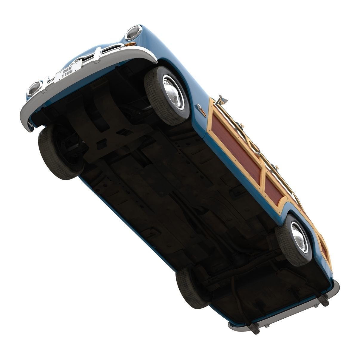 Generic Retro Car Simple Interior 3D model_18