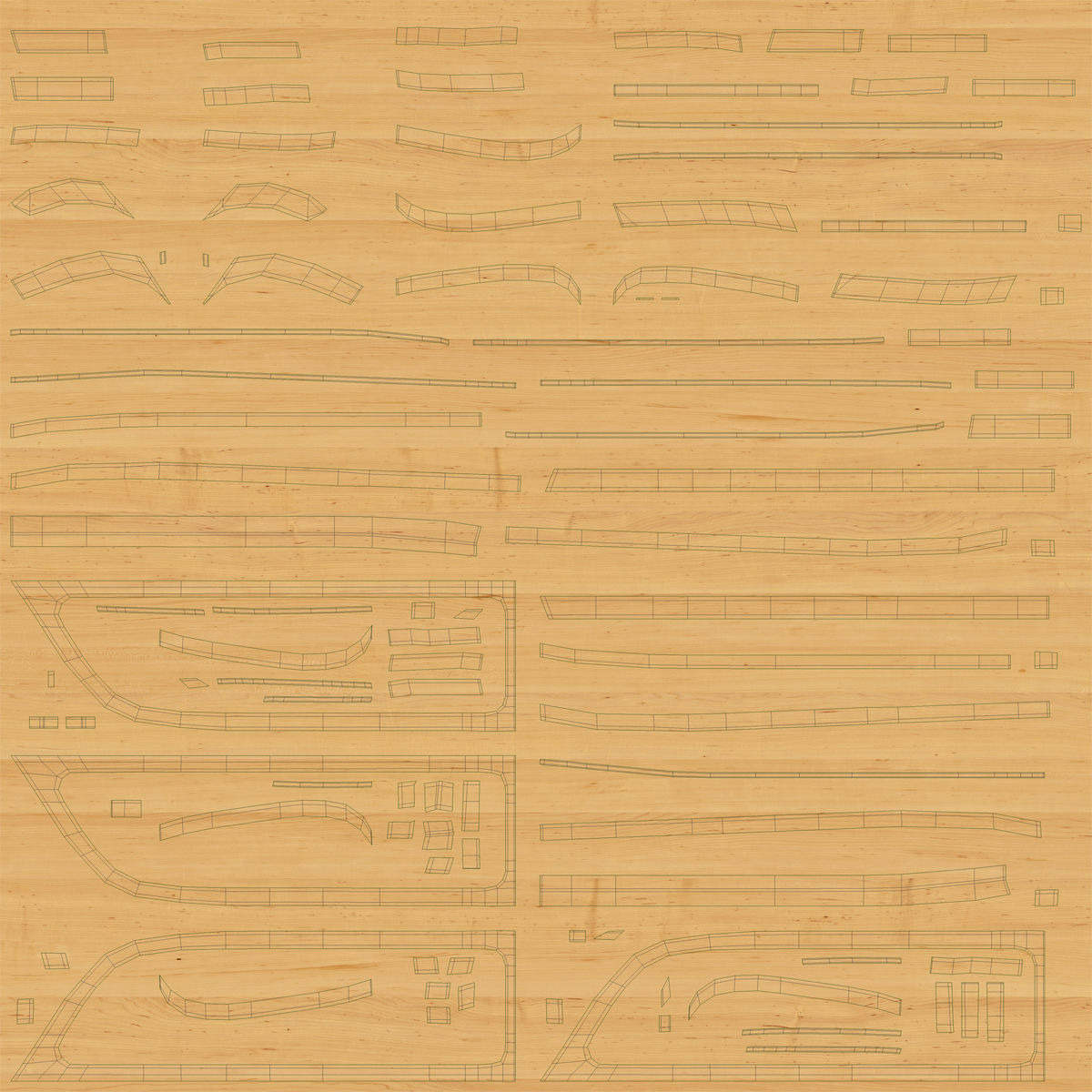 Generic Retro Car Simple Interior 3D model_55