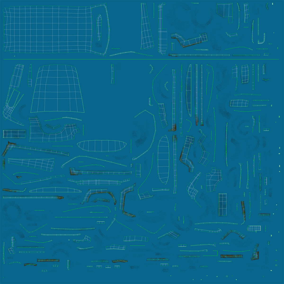 Generic Retro Car Simple Interior 3D model_48