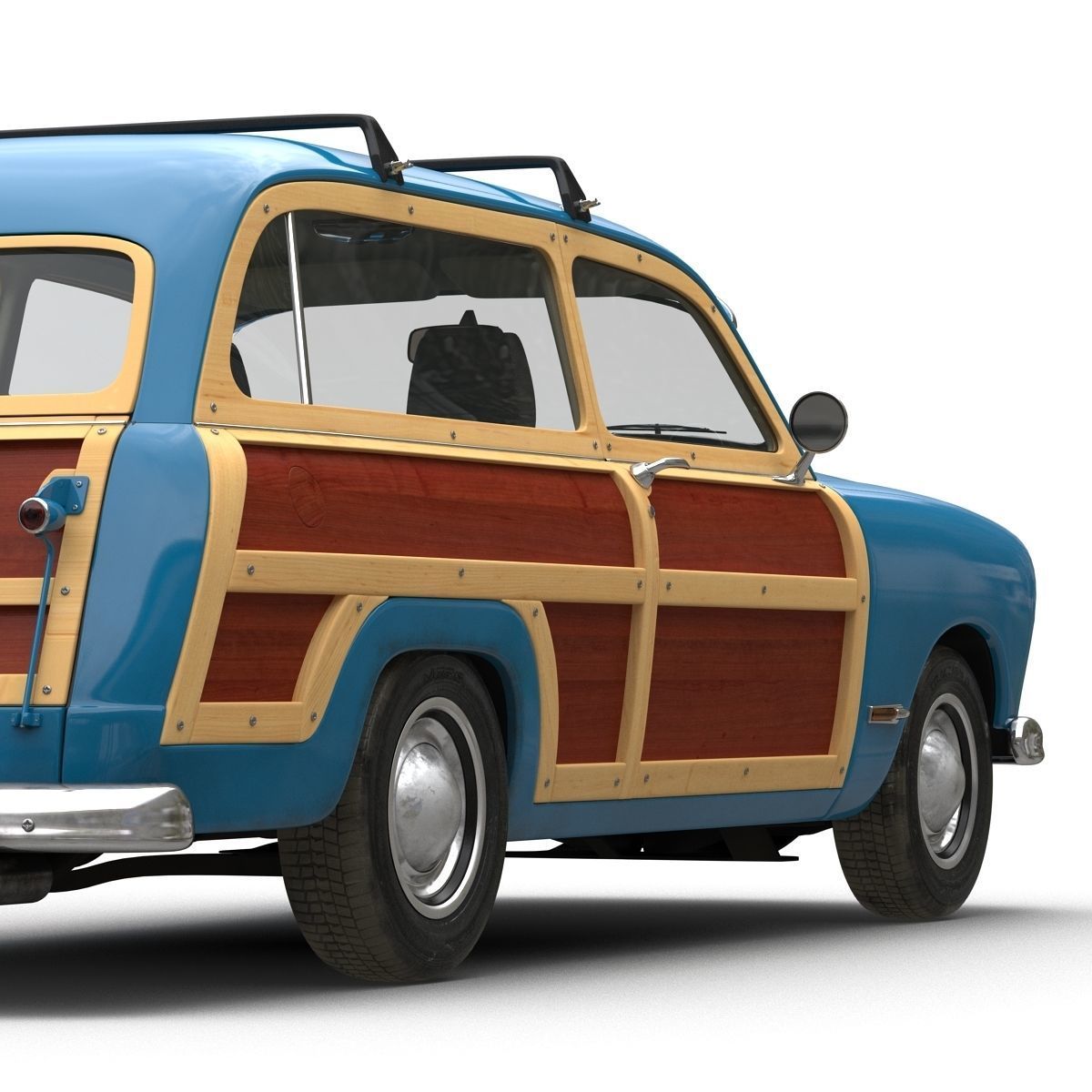 Generic Retro Car Simple Interior 3D model_31