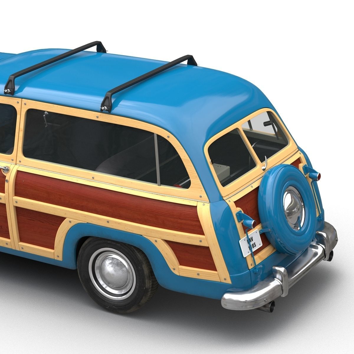 Generic Retro Car Simple Interior 3D model_24