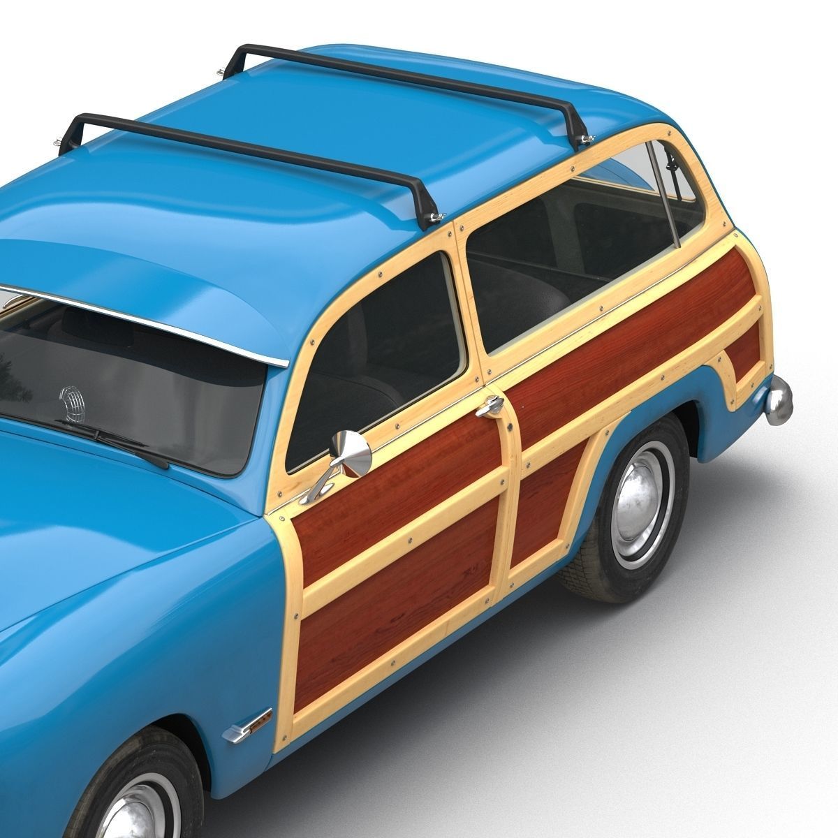 Generic Retro Car Simple Interior 3D model_34