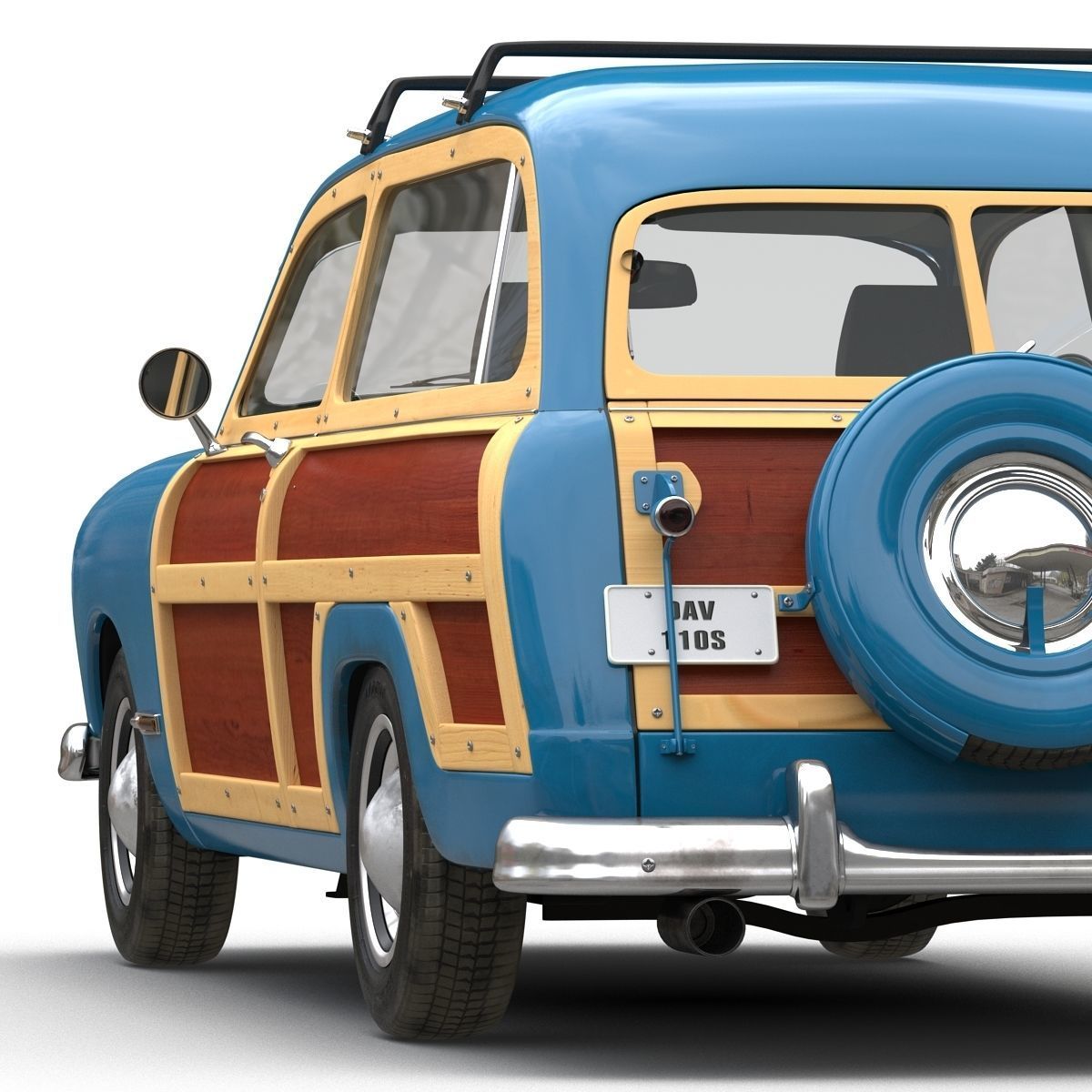 Generic Retro Car Simple Interior 3D model_21