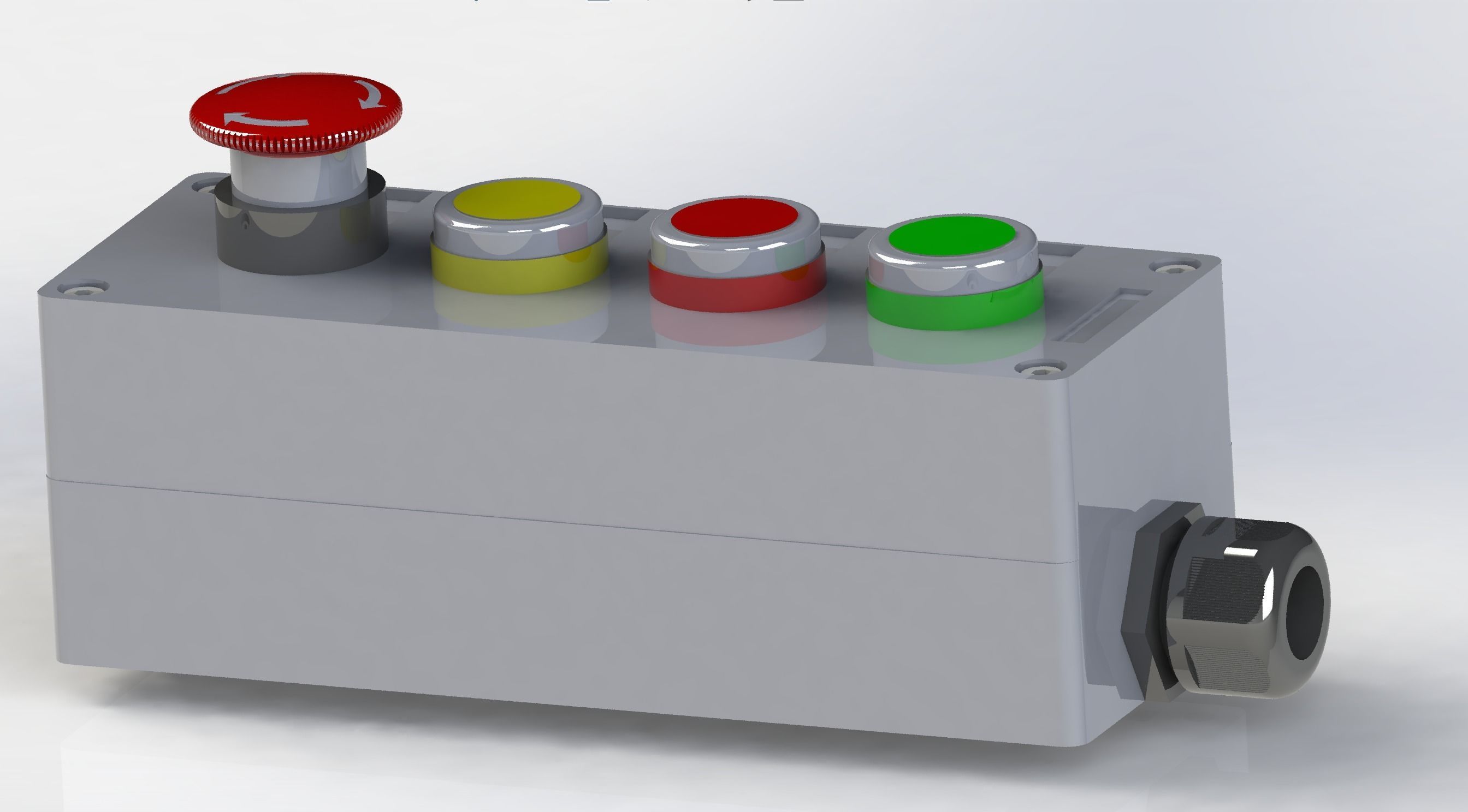 Electric control box 3D model_1