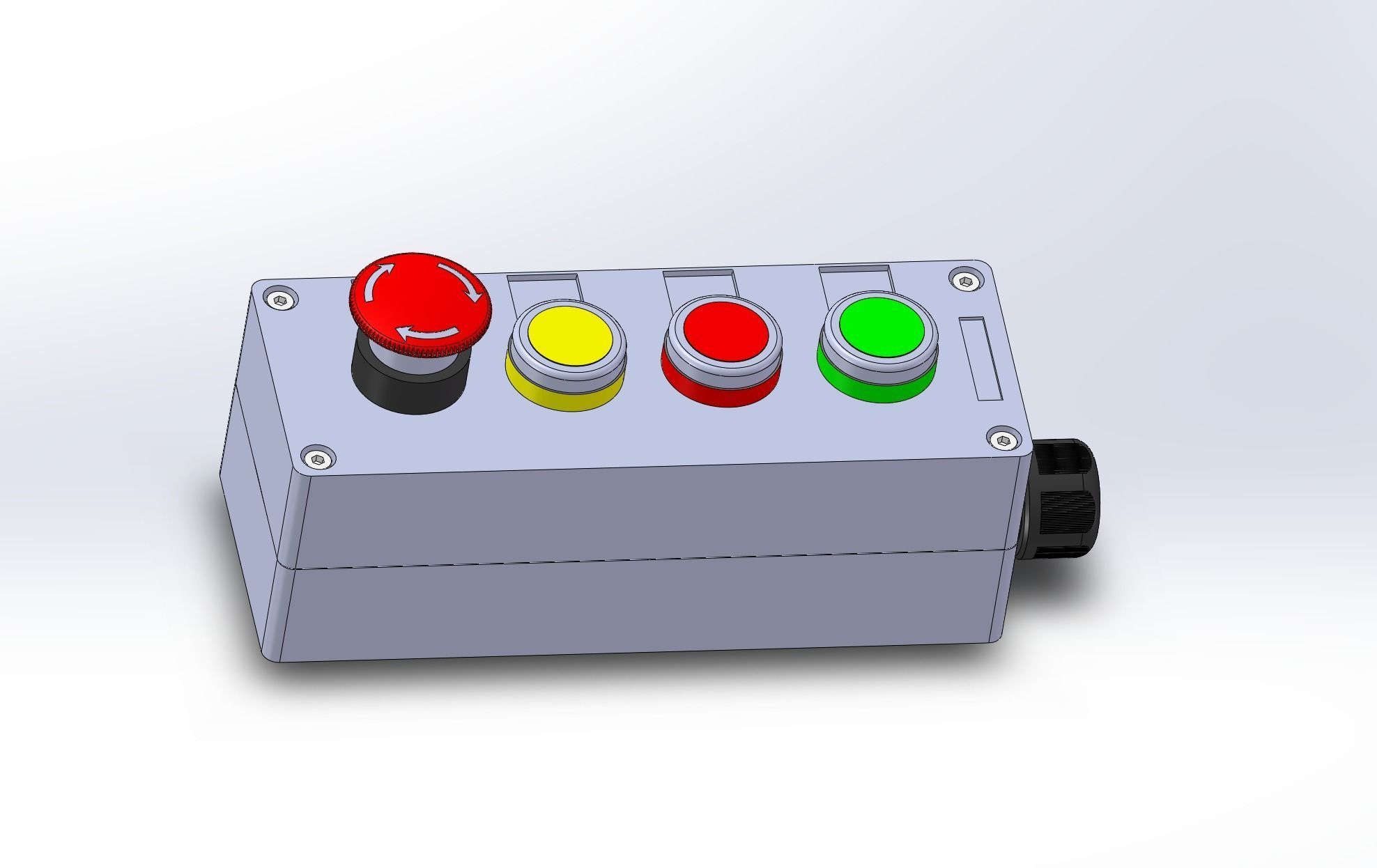 Electric control box 3D model_3