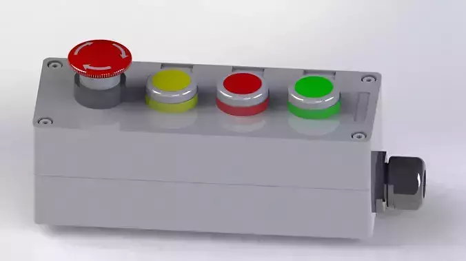 Electric control box 3D model