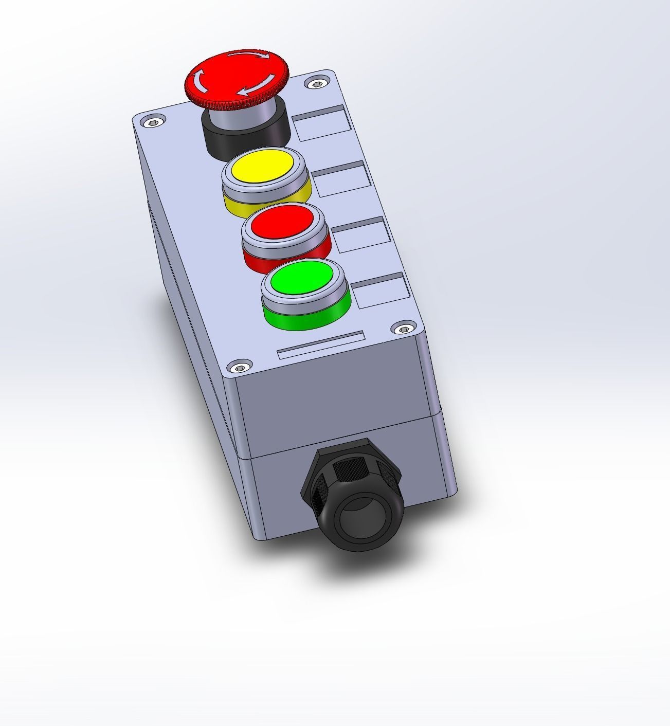 Electric control box 3D model_4