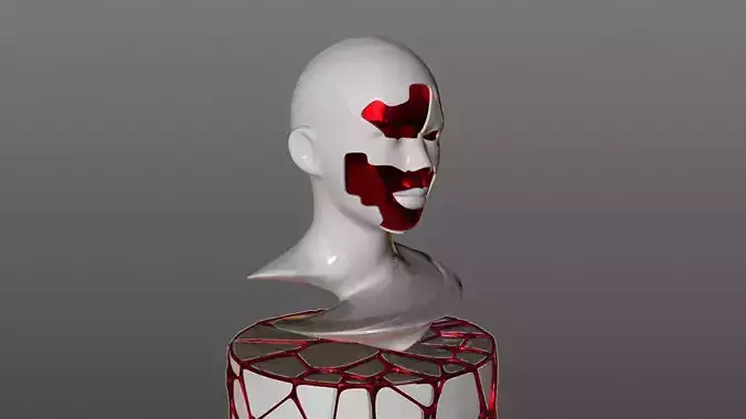 Layered Statue Sculpture 3D
