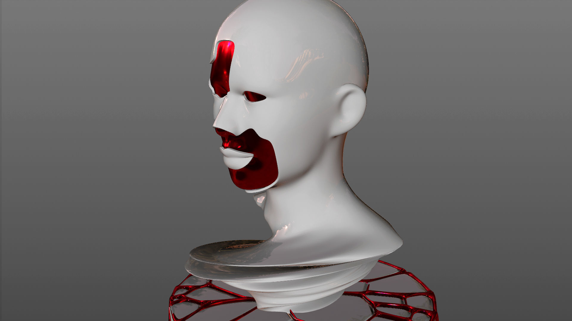 Layered Statue Sculpture 3D 3D model_5