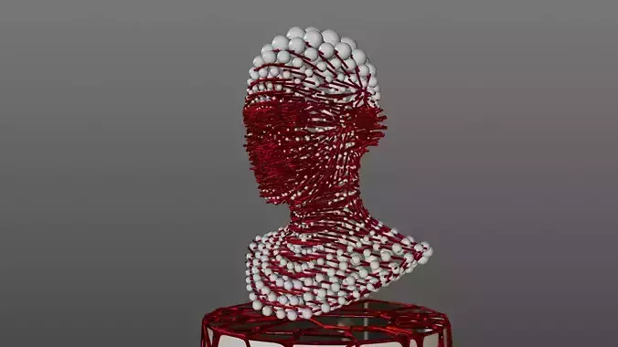 Vortex Pearl Statue Sculpture 3D