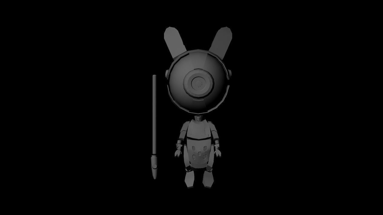 Rabbit the robo 3D model_2