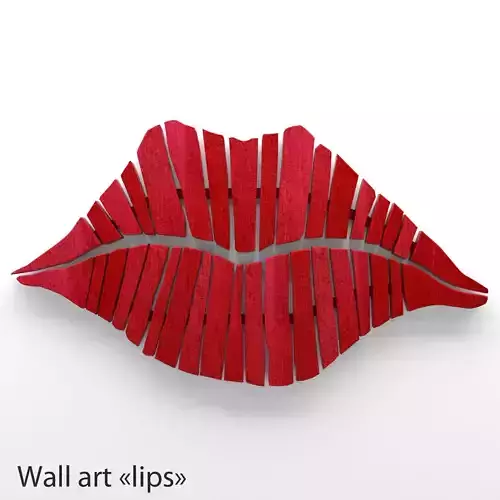 Wall art Lips 3D 