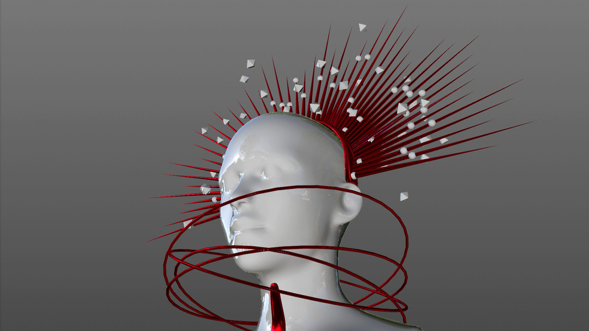 Thorn and Crown Statue Sculpture 3D 3D model_4