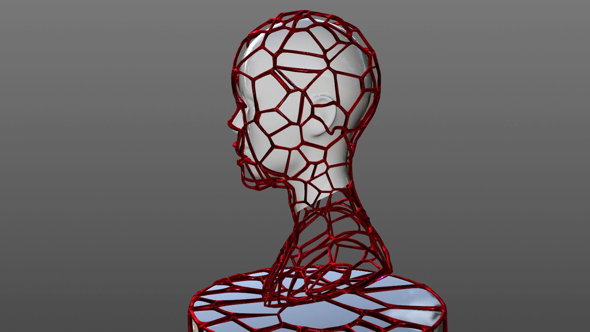 Mesh Statue Sculpture 3D  3D model_5