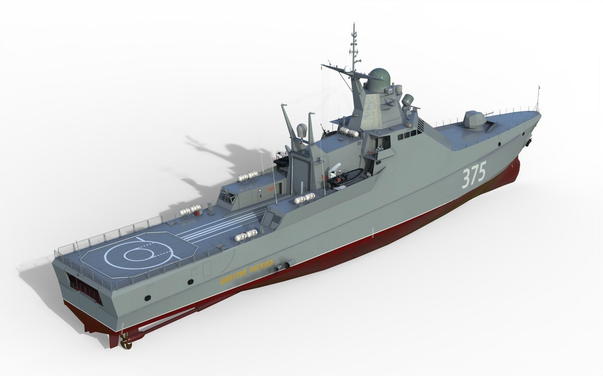 Project 22160 patrol ship 3D model_2