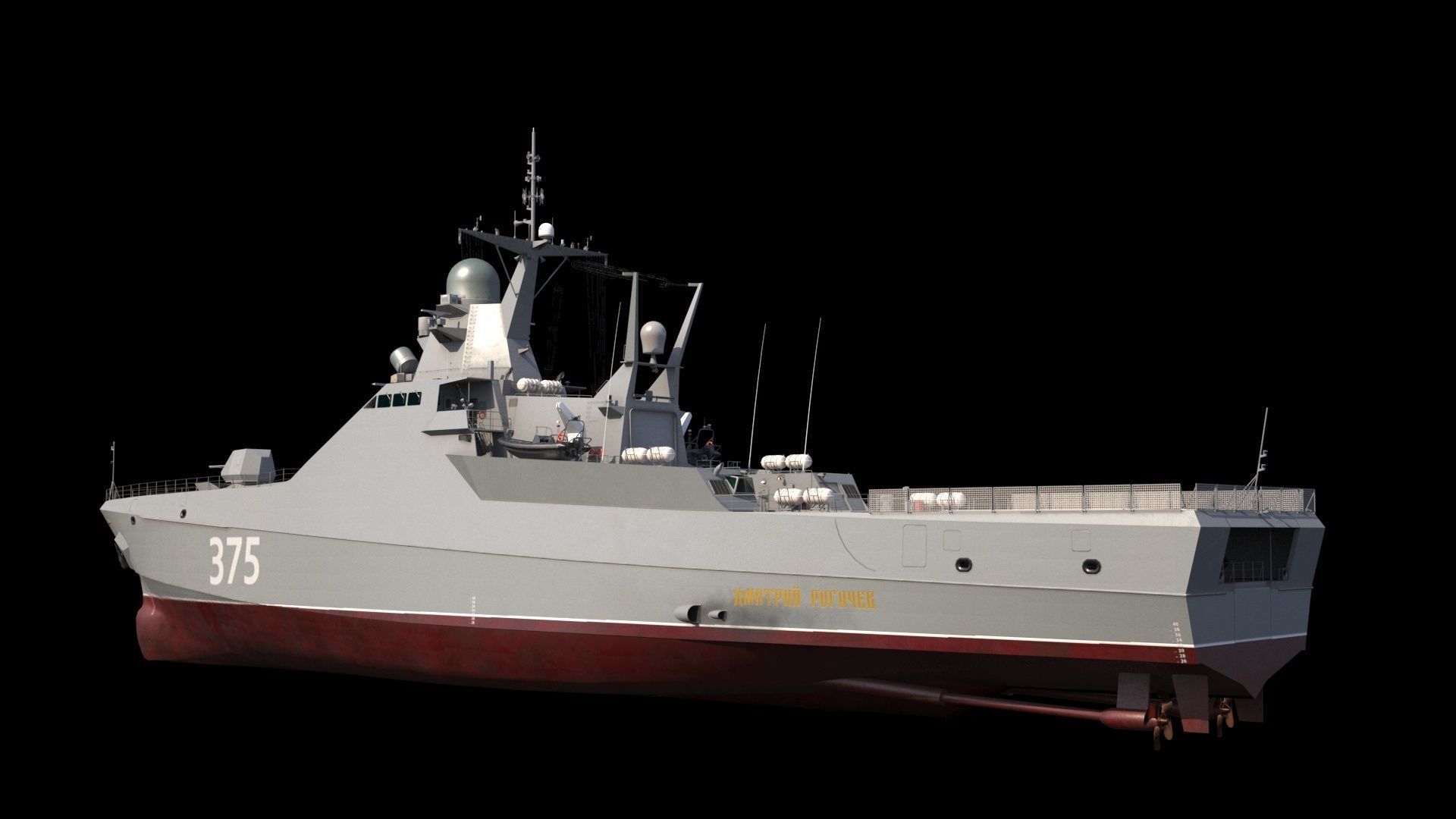 Project 22160 patrol ship 3D model_9