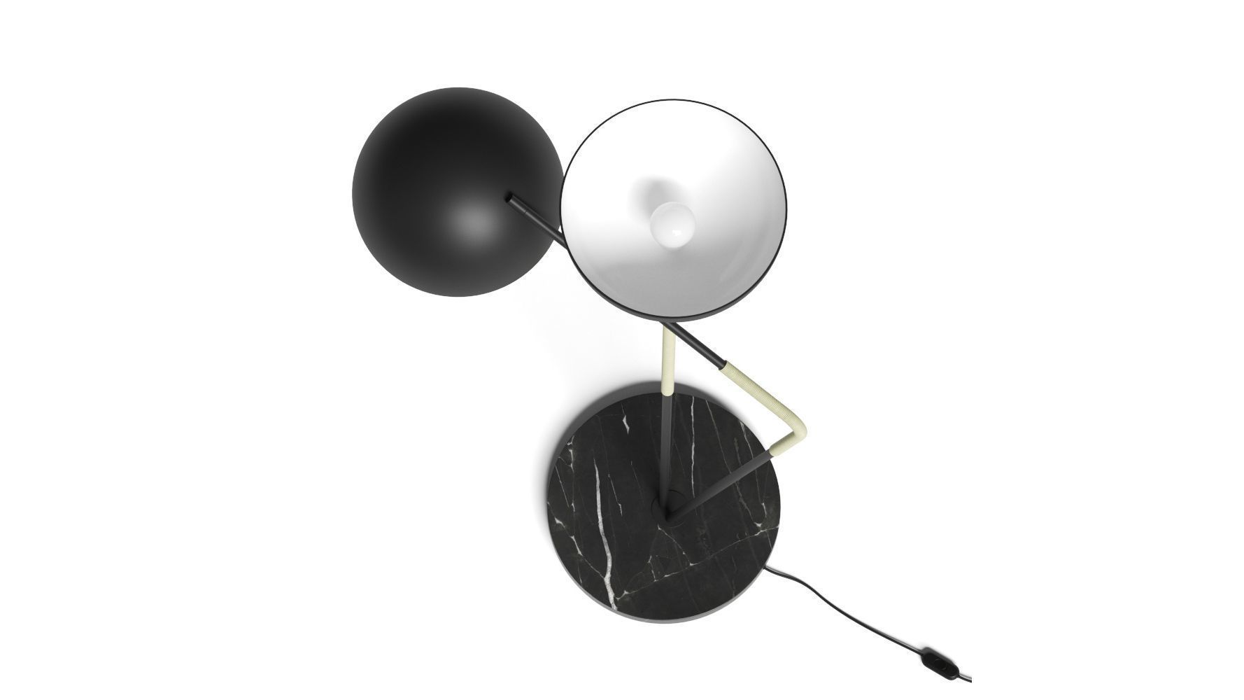 CB2 Exclusive Pavo Champagne Double Floor Lamp 3D model_2