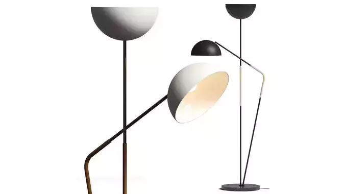 CB2 Exclusive Pavo Champagne Double Floor Lamp