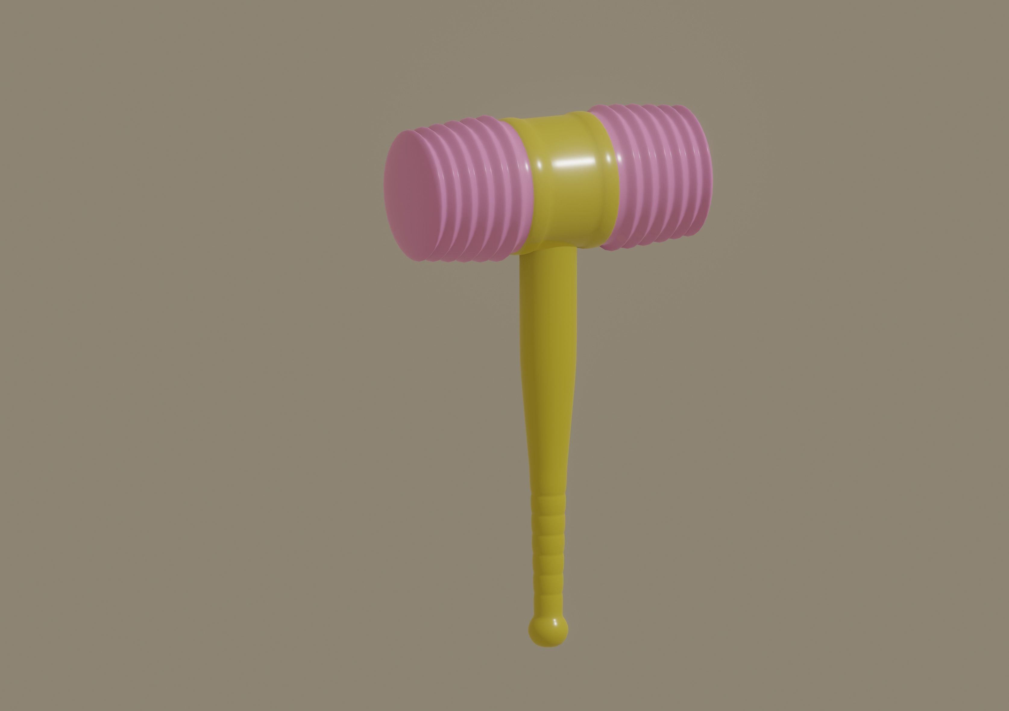 Toy Hammer 3D model_3
