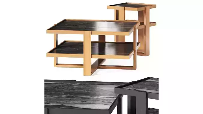Crate and Barrel Sable Square Coffee Tables
