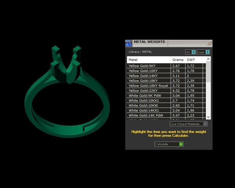 Rings 3D engagement ring gold 3D print model_5