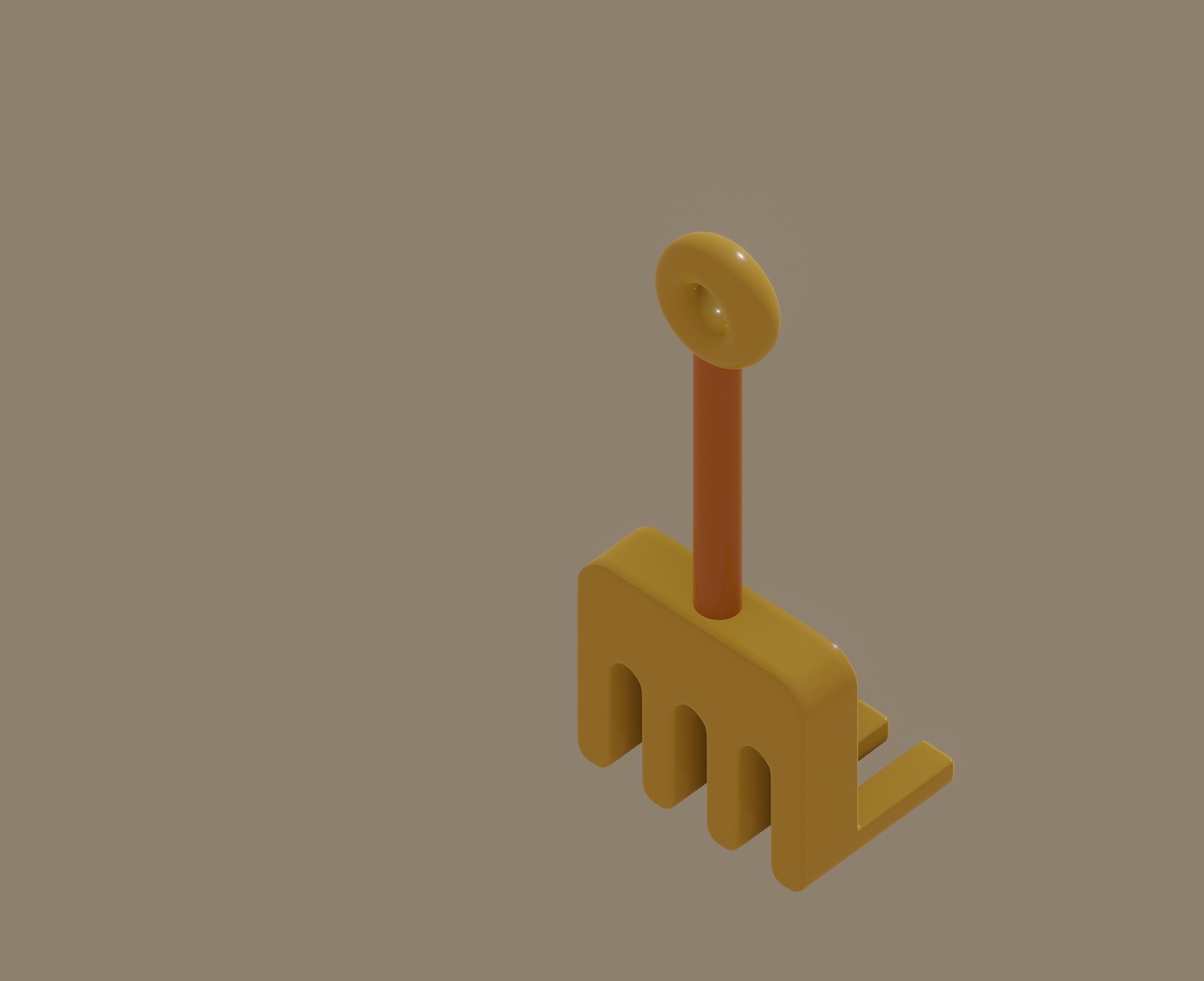 Toy Rake 3D model_7