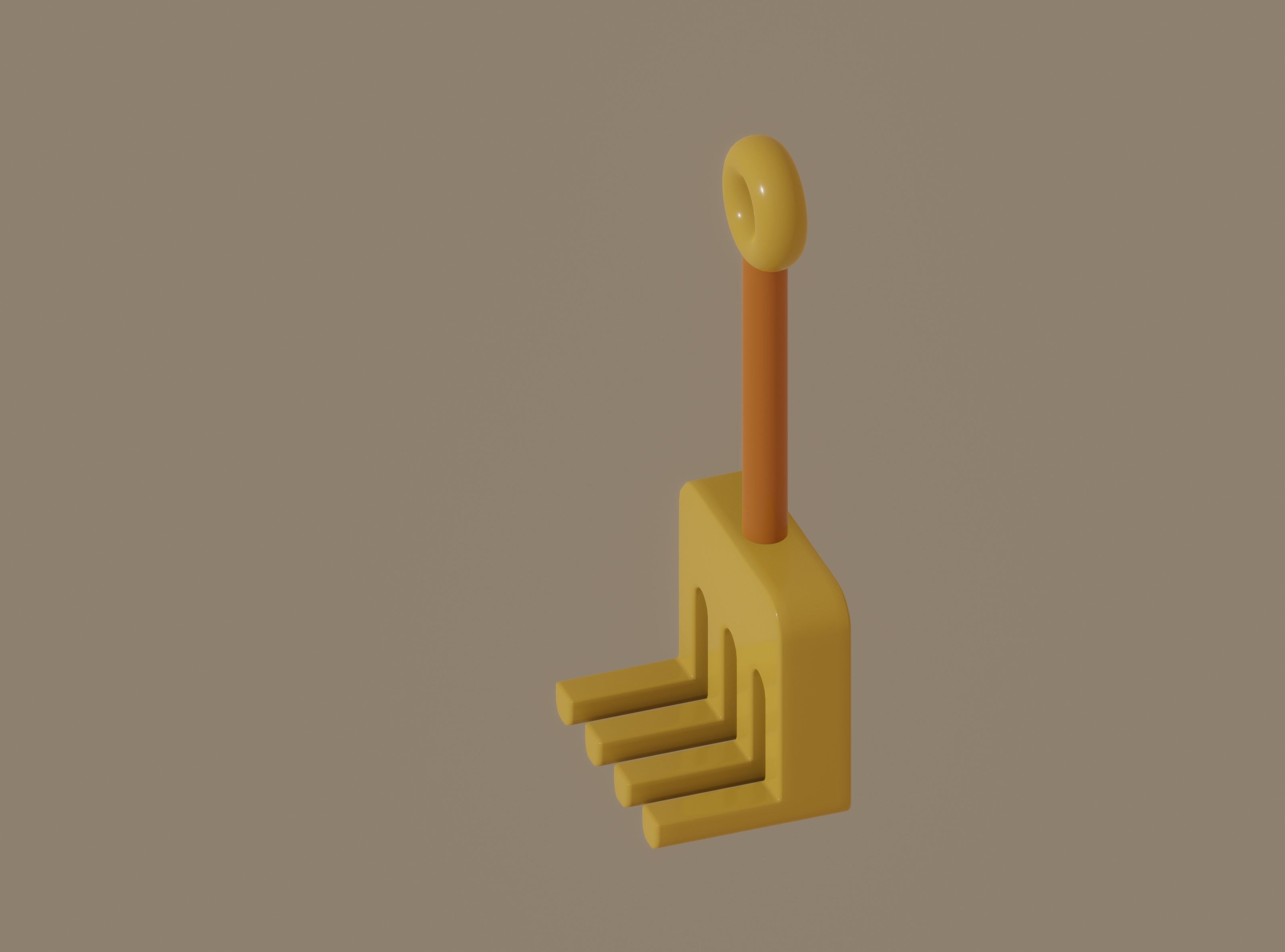 Toy Rake 3D model_4