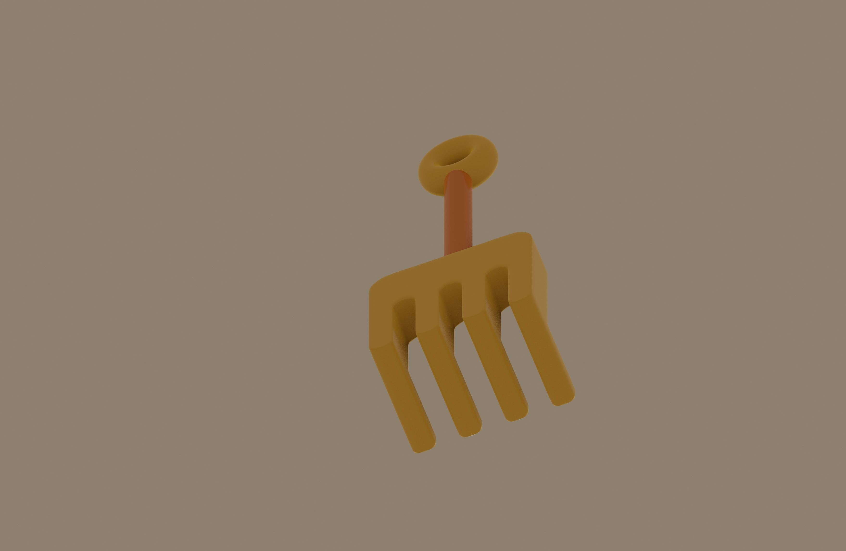 Toy Rake 3D model_8