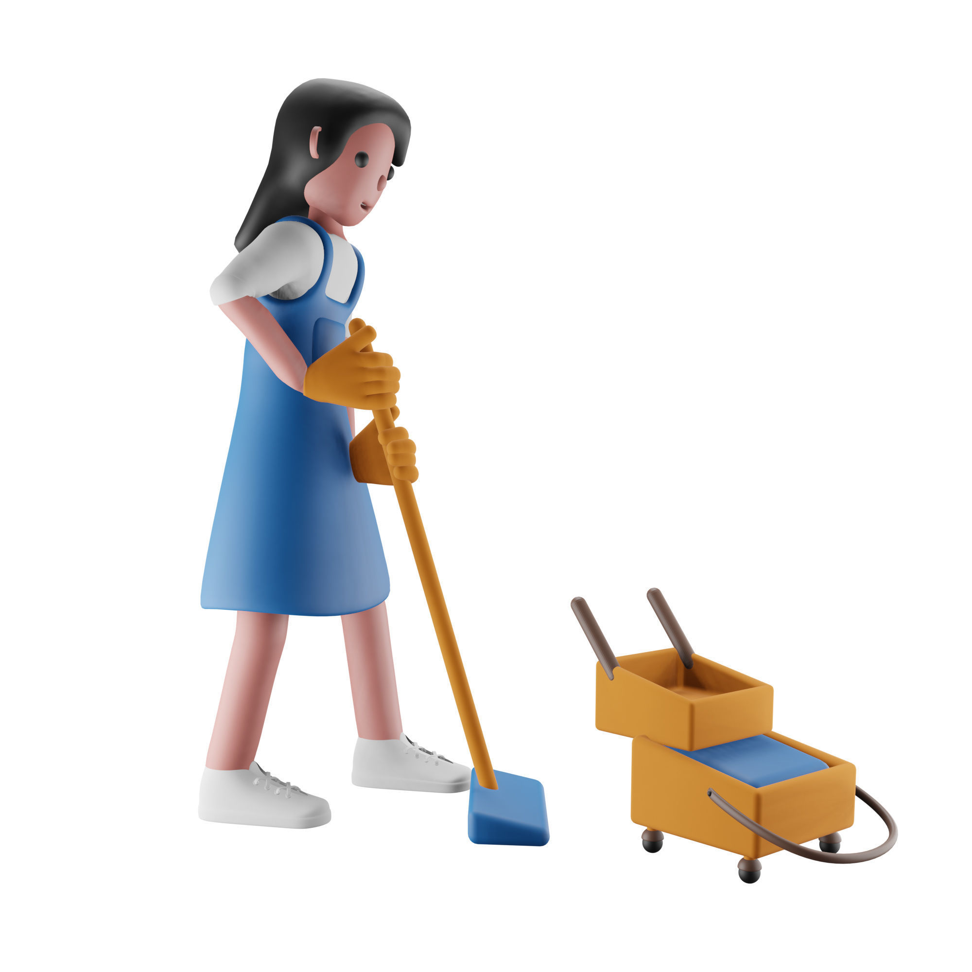 Cleaning Service Icon Pack 3D Model Low-poly 3D model_17
