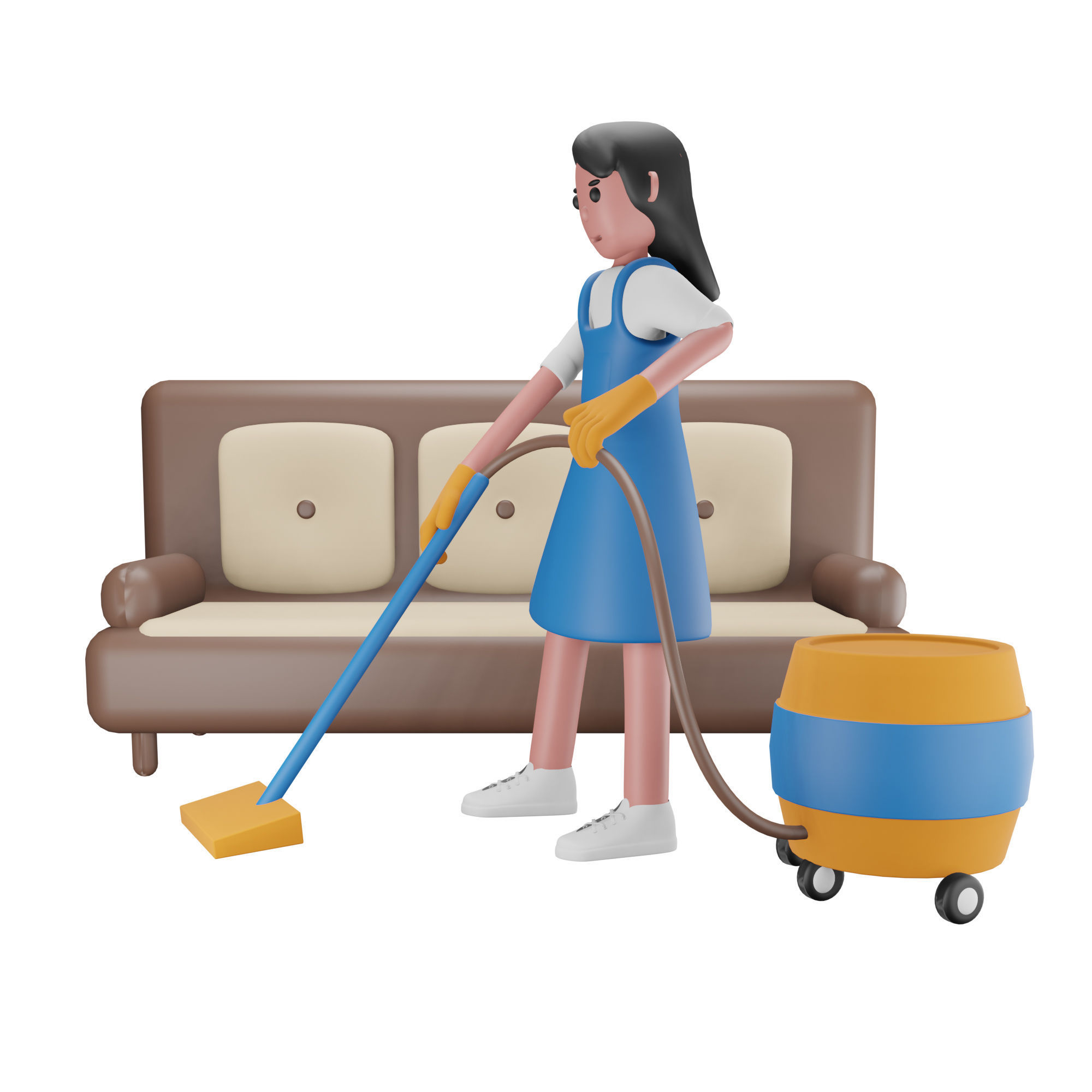 Cleaning Service Icon Pack 3D Model Low-poly 3D model_14