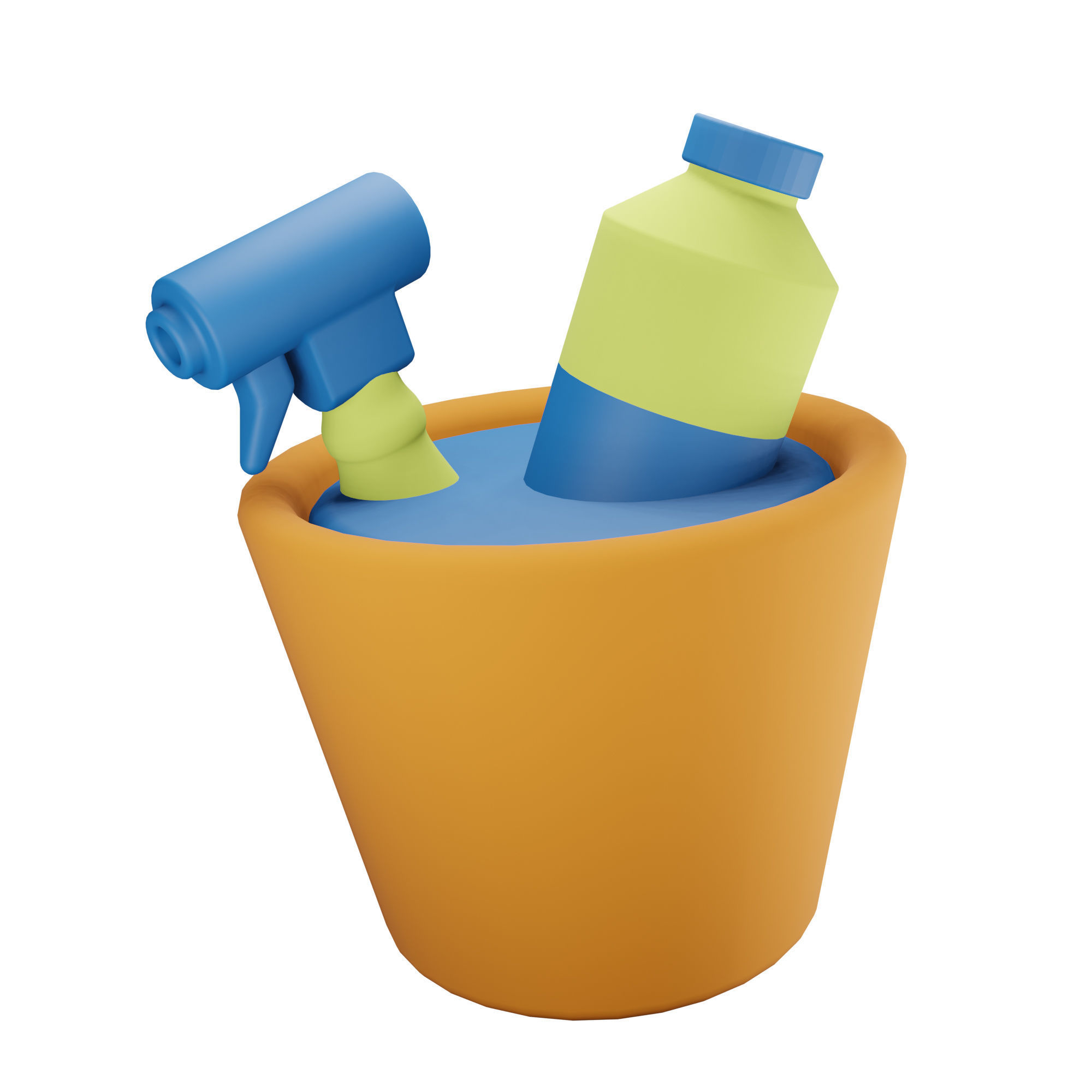 Cleaning Service Icon Pack 3D Model Low-poly 3D model_6