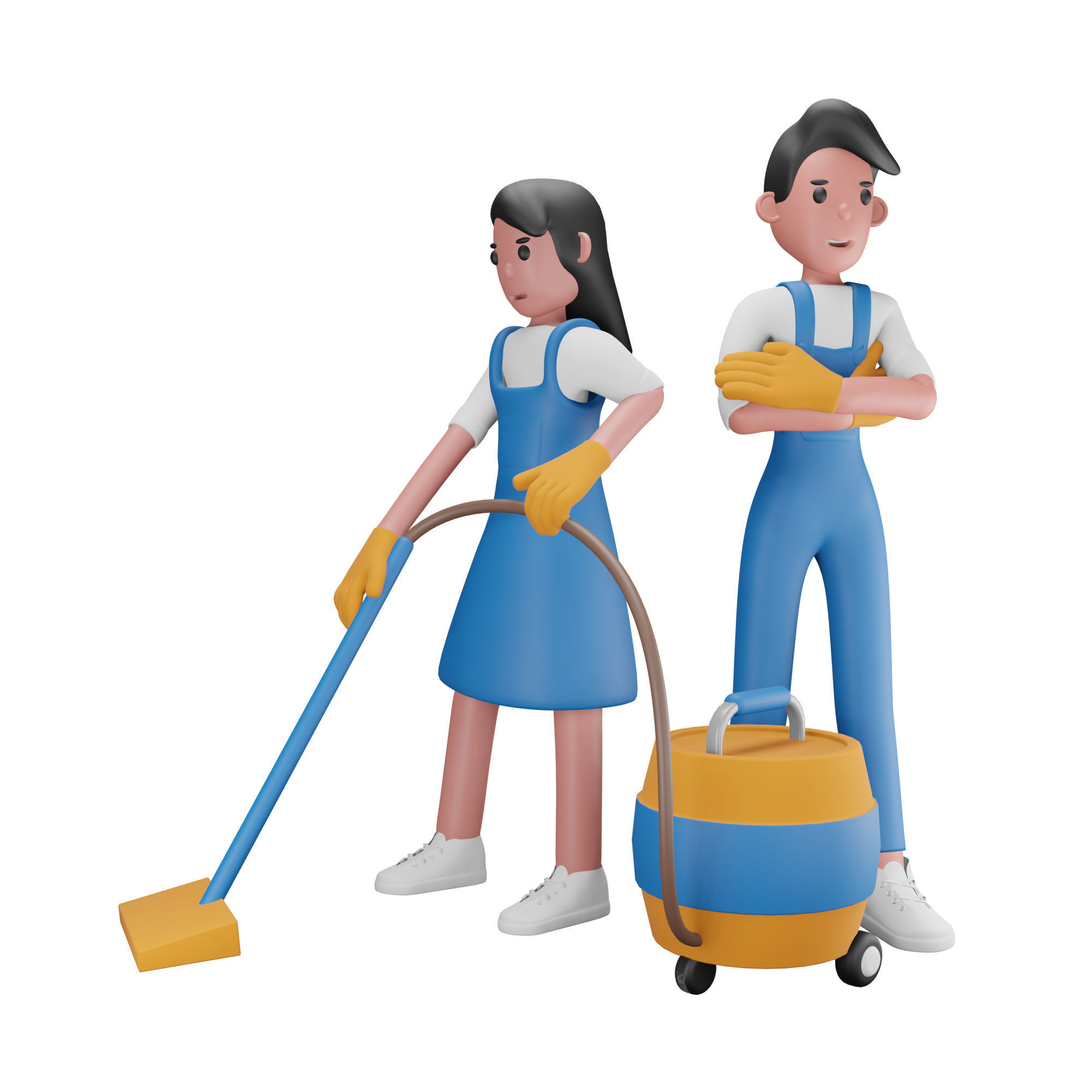 Cleaning Service Icon Pack 3D Model Low-poly 3D model_18