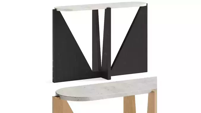 Crate and Barrel Miro Concrete Console Table