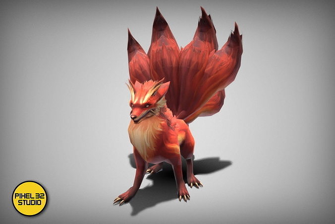 Dungeon Fantasy Monster - Mysterious Fox Low-poly 3D model