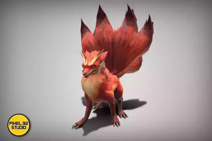 Dungeon Fantasy Monster - Mysterious Fox Low-poly 3D model
