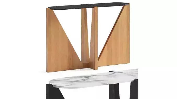Crate and Barrel Miro Marble Console Table