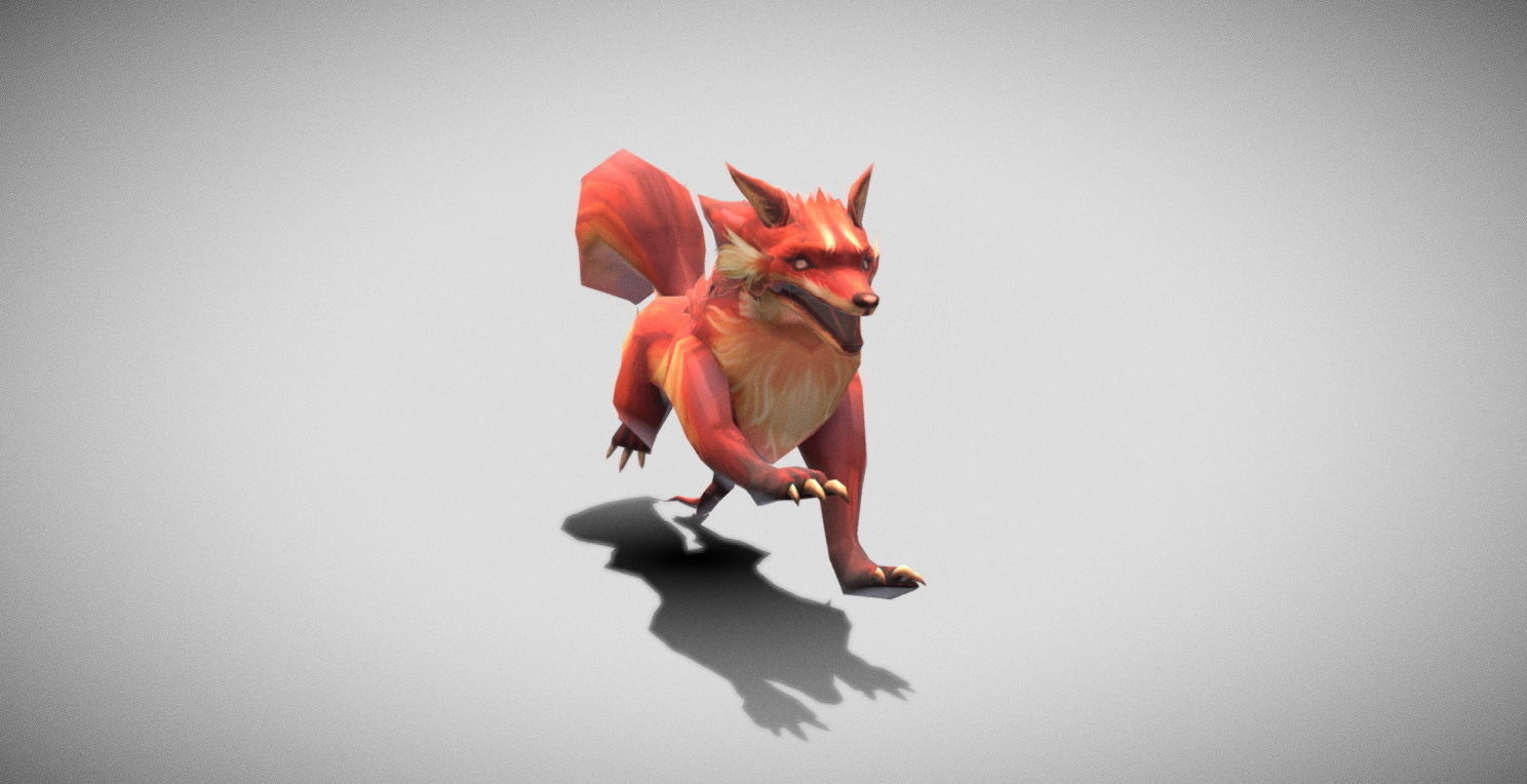 Dungeon Fantasy Monster - Fox Low-poly 3D model_10