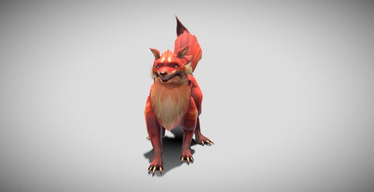 Dungeon Fantasy Monster - Fox Low-poly 3D model_8