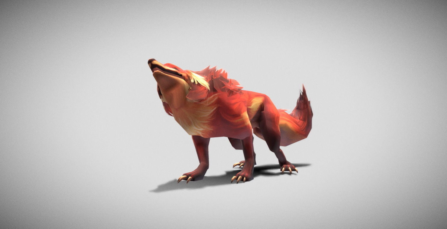 Dungeon Fantasy Monster - Fox Low-poly 3D model_13