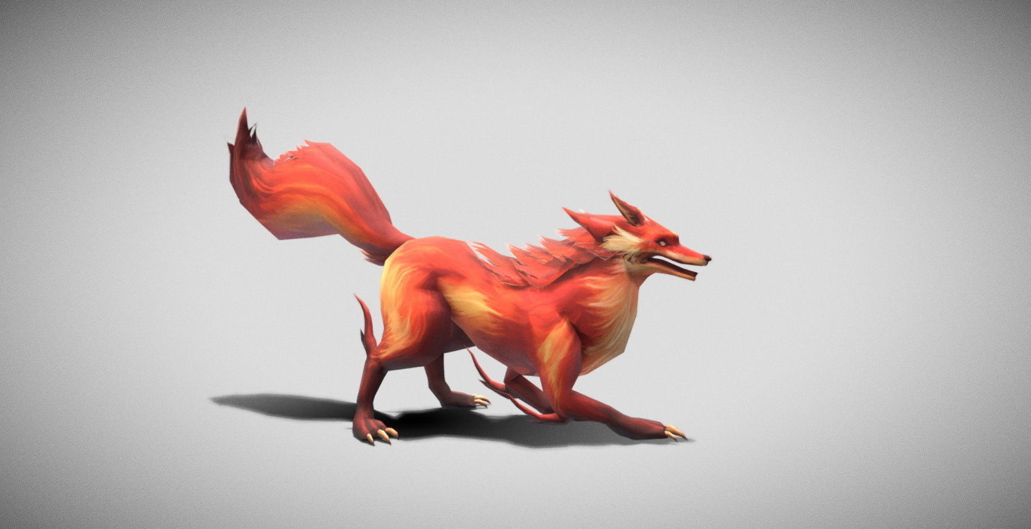 Dungeon Fantasy Monster - Fox Low-poly 3D model_4