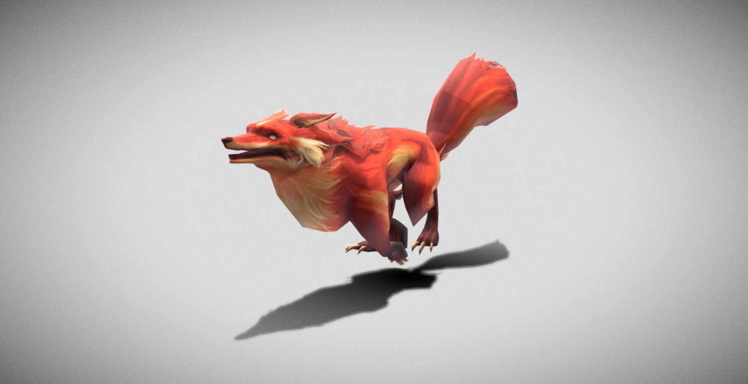 Dungeon Fantasy Monster - Fox Low-poly 3D model_11