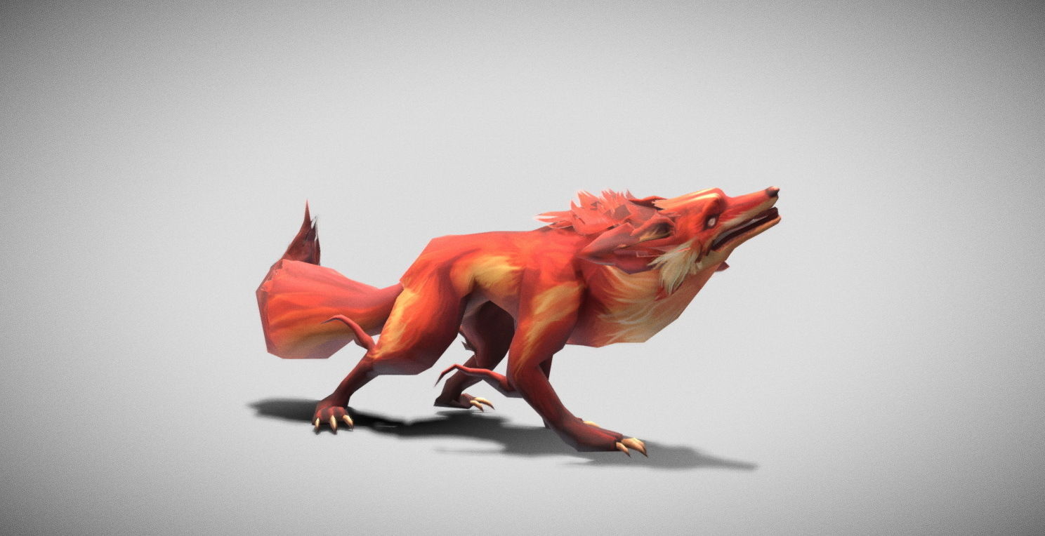 Dungeon Fantasy Monster - Fox Low-poly 3D model_14
